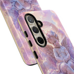 Cherub Cloud Throne Phone Case, Pastel Marble 3D Render Cover