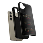 Trans Am Phone Case Black Gold, Three-View Vector Tough Cover