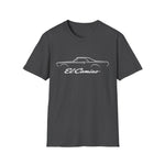 1966 El Camino SS Outline Silhouette Truck T-Shirt Line Art Emblem Car Fan Gift Tee