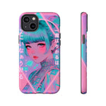 Neon Cyber Geisha phone case | Tough Case