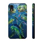 Mahi School Frenzy Phone Case Saltwater Fishing Gift for Anglers