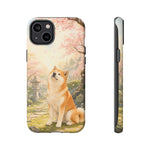 Akita under Cherry Blossoms Dog Breed Phone Case