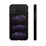Purple R33 Skyline GTR JDM Sports Car Phone Case Tough Multi View