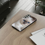 Ragdoll Kitten Phone Case, Blue Eyes Macro Portrait Cover, Gift