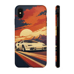 Retro Sunset Countach phone case | Sports car tough cover