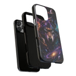 Cosmic Wolf Phone Case, Galaxy Nebula Portrait Tough Cover, Gift