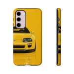Yellow Supra Phone Case, MK4 90s JDM Legend Tough Protective Cover for Men
