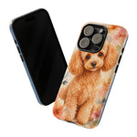 Miniature Poodle Whimsical Watercolor Art Tough Phone Case