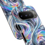 Chrome Metallic Swirl  Art Tough Phone Case