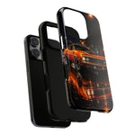 Orange Cuda Phone Case, Rainy City Night Muscle Car Tough Cover