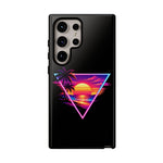 Synthwave Sunset Triangle Phone Case Retro Vaporwave Case
