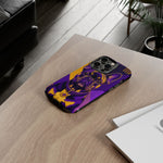 French Bulldog Pop-Art Portrait Tough Phone Case - Purple Gold