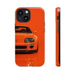 Orange Supra Phone Case, MK4 90s JDM Legend Tough Protective Cover for Men