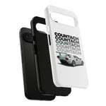White Countach Retro Tough Phone Case Cover Gift Art