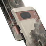 Autumn Temple Steps phone case | Japanese watercolor landscape cover