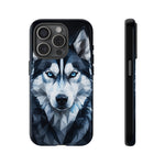Siberian Husky Geometric Diamond Art Tough Phone Case
