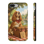Cocker Spaniel Picnic Scene phone case | vintage dog art