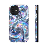Chrome Metallic Swirl  Art Tough Phone Case