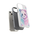 Pastel Panda Phone Case, Glitch Color Block Cover