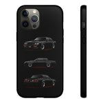 Black GNX Phone Case, Three-View Muscle Car Vector Tough Cover