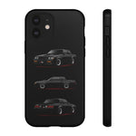 Black GNX Phone Case, Three-View Muscle Car Vector Tough Cover