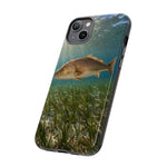 Redfish Phone Case, Seagrass Flat Underwater Art Cover