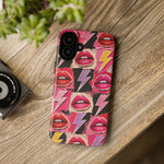 Pop Art Lips and Lightning Bolt Phone Case