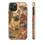 Guilty French Bulldog Phone Case, Confetti Watercolor Cover