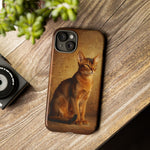 Abyssinian Warm Ticked Portrait Art Tough Phone Case
