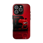 Red Mustang Art Phone Case, GT500 American Muscle Car Tough Cover