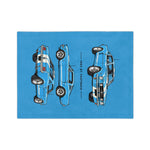 1965 GT Fastback Pony Car throw blanket | Classic Mustang illustrations
