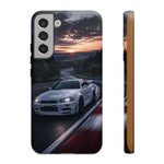 Skyline GT-R R34 White Nurburgring Speed Art Tough Phone Case