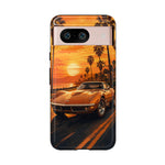 Orange Corvette C3 Stingray Sunset Palms Phone Case