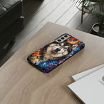 Alaskan Malamute Portrait Tough Phone Case - Vivid Paint Splatter