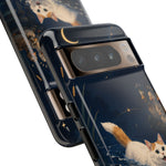 Turkish Van Swimming Cat Tough Case | Whimsical Night Pond, Lily Pads, Ducks