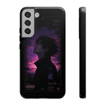 Melancholy Data Poster Phone Case, Glitch Anime Sky Tough Cover