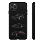 Black 300ZX Sports Car Tough Phone Case - Multi View