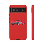 Red Classic Corvette C1 Illustration phone case | Retro Car Tough Case