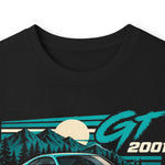 2001 Mustang GT Illustration Long Sleeve Tee | Teal Muscle Car