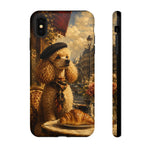 Poodle in Beret Phone Case | Vintage Paris Café Illustration
