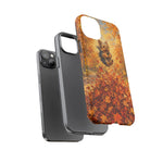 Yorkshire Terrier Jumping in Autumn Leaves Tough Case | Fall Dog Phone Cover