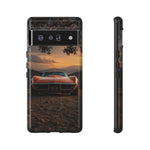 1969 C3 Corvette Phone Case, Orange Dirt Trail Dusk Cover, Gift