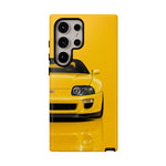 Yellow Supra Phone Case, MK4 90s JDM Legend Tough Protective Cover for Men