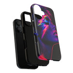 Neon Lightning Face 80s phone case | Tough Case