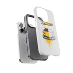 Z06 Corvette Phone Case, Yellow Sketch Reveal Chrome Cover
