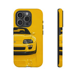 Yellow Supra Phone Case, MK4 90s JDM Legend Tough Protective Cover for Men