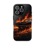 Black Charger Classic Muscle Flames Tough Phone Case Cover Gift