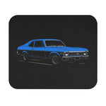 Chevy Nova SS Muscle Car Mouse Pad – Blue Classic Coupe Art, Non-Slip Rubber Base