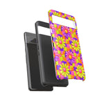 Trippy Daisy Retro Floral Pattern phone case | Tough Cases