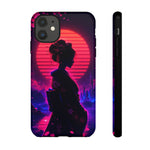 Neon Geisha Silhouette Phone Case | Tough Cover